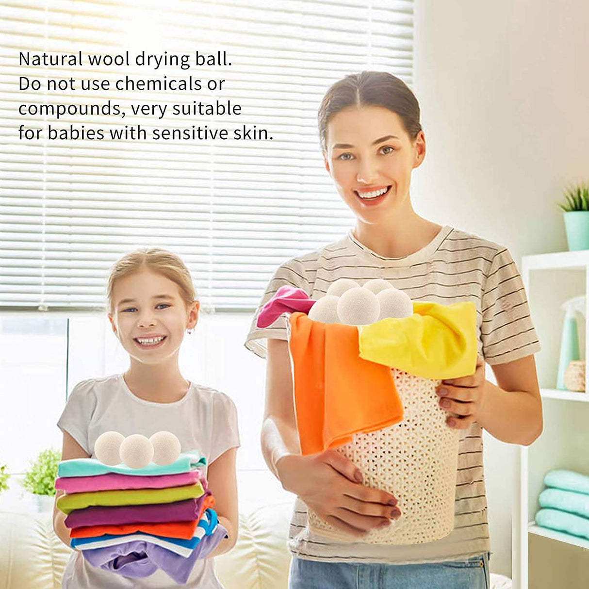 WilPoem New Zealand Nature Wool Dryer Balls - Bola suavizante de tela para pieles sensibles - Ayuda a prevenir las arrugas y reduce la estática - Reutilizable 3000 Clasificación de ciclo - (paquete de 6 XL) - DIGVICE MX
