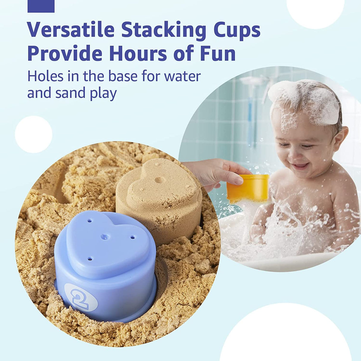hahaland Vasos apilables Juguetes para bebés de 12 a 18 meses, Juguetes apilables de aprendizaje B08SQND4SV
