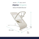 Baby Delight Alpine Deluxe Hamaca portátil para bebés - 100 % tela de algodón orgánico con certificado GOTS, avena orgánica - DIGVICE MX