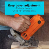 Sierra circular BLACK+DECKER de 7-1/4 pulgadas con láser, 13 amperios (BDECS300C) - DIGVICE MX