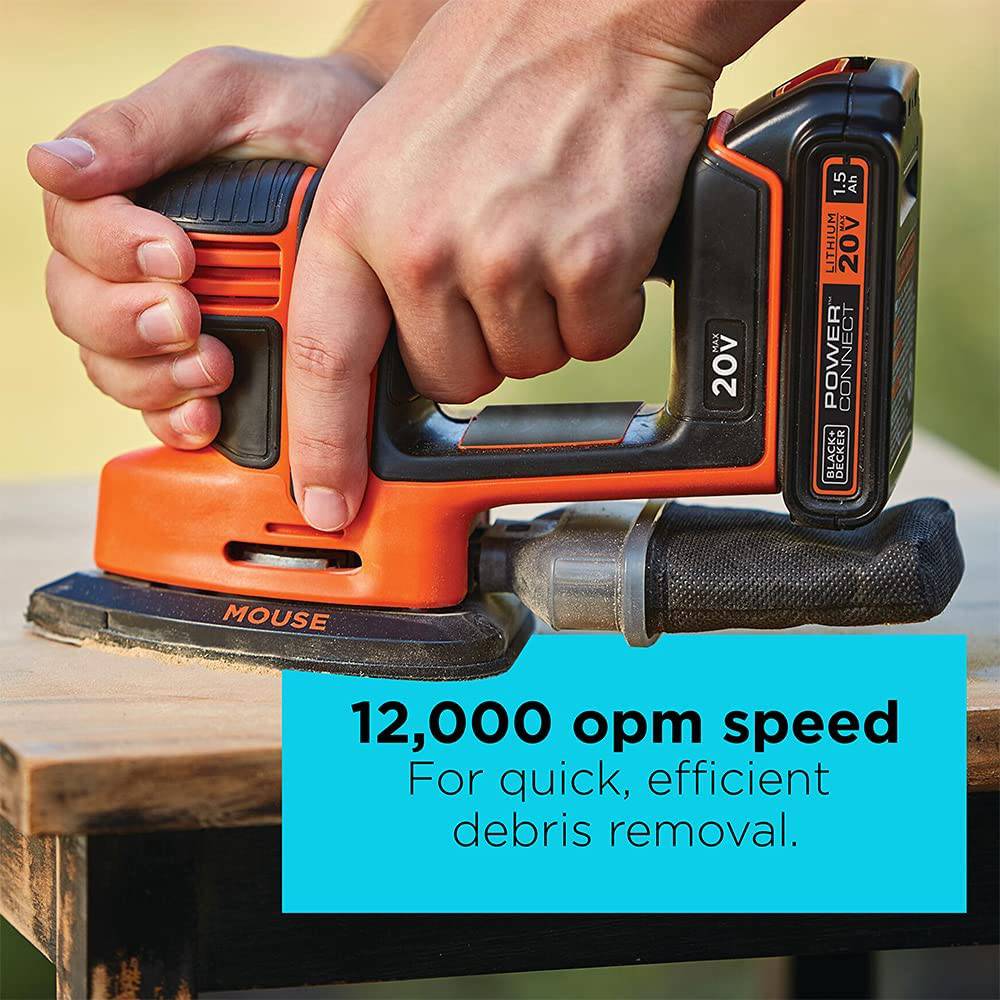 BLACK+DECKER - Lijadora de hojas  20V MAX* (BDCMS20C) - DIGVICE MX