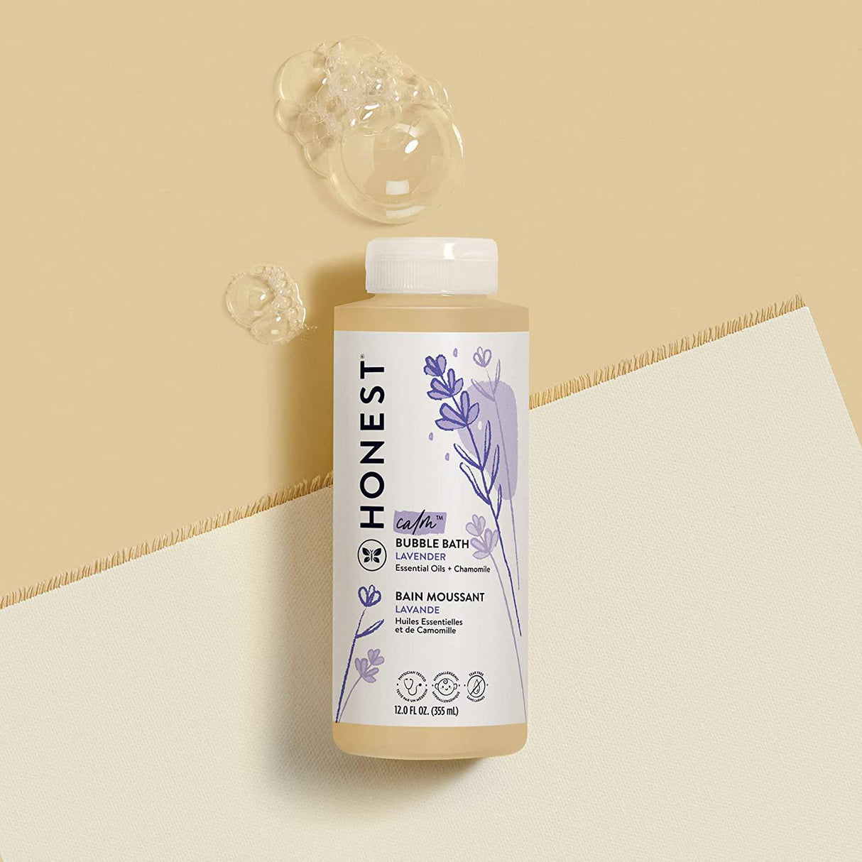The Honest Company Calm Bubble Bath Lavanda - 12.0 Fl Oz