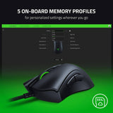 Razer DeathAdder V2 - Ratón para juegos: Sensor óptico de 20K DPI - El interruptor de mouse para juegos más rápido - Iluminación Chroma RGB - 8 botones programables - Empuñaduras laterales de goma - Negro clásico