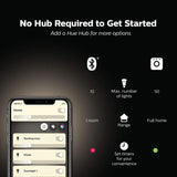 Paquete de 2 velas LED inteligentes Philips Hue White, compatibles con Bluetooth y Zigbee (Hue Hub opcional), funciona con Alexa y Google Assistant: un dispositivo certificado para humanos - DIGVICE MX