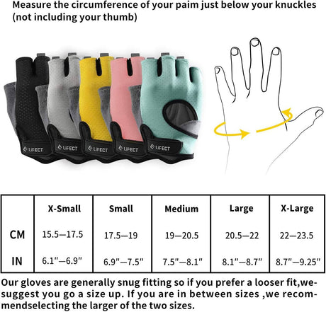 LIFECT Freedom - Guantes de entrenamiento, guantes cortos sin dedos para levantamiento de pesas con nudillos con espalda abierta curvada, para levantamiento de pesas, gimnasio, mujeres y hombres