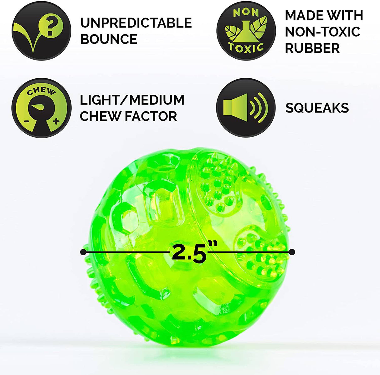 Hyper Pet DuraSqueak Dog Ball Juguetes para perros (juguetes interactivos para perros que flotan y chirrían) - DIGVICE MX