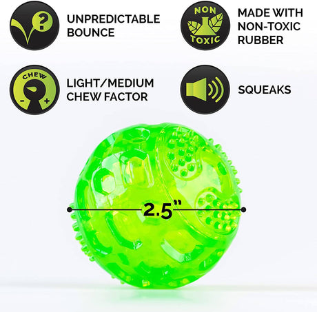 Hyper Pet DuraSqueak Dog Ball Juguetes para perros (juguetes interactivos para perros que flotan y chirrían) - DIGVICE MX