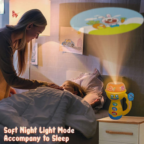 HISTOYE - Linterna musical para niños, juguetes para niños pequeños, proyector de luz nocturna - B096FS9G1Y