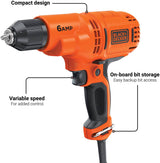 BLACK+DECKER Taladro con cable, 6.0 Amp, 3/8 pulgadas (DR340C) - DIGVICE MX