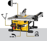 Sierra de mesa DEWALT para el lugar de trabajo, compacta, 8-1/4 pulgadas (DWE7485) - DIGVICE MX