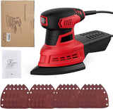 Vistreck - Lijadora de detalles, lijadora orbital aleatoria 12500OPM con 20 lijas, sistema de recolección de polvo, lijadora eléctrica compacta Multisander de 1.6 Amp para trabajos de bricolaje, acabado de muebles, decoración del hogar. - DIGVICE MX