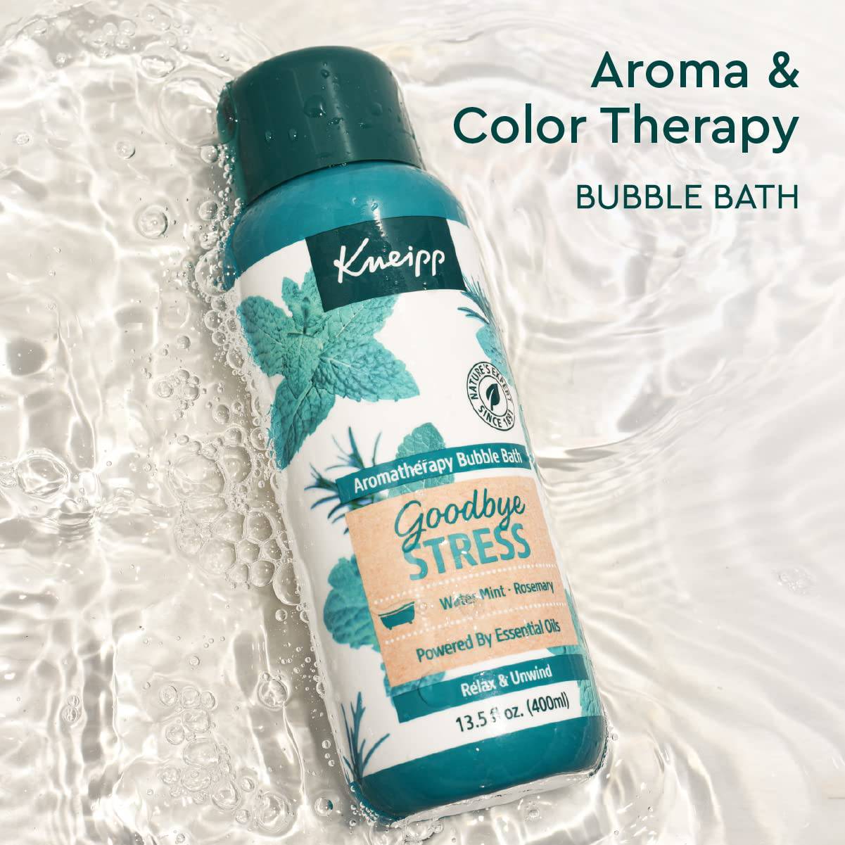 Kneipp Bubble Bath Goodbye Stress Water Mint & Rosemary 13.5 Fl. Onz
