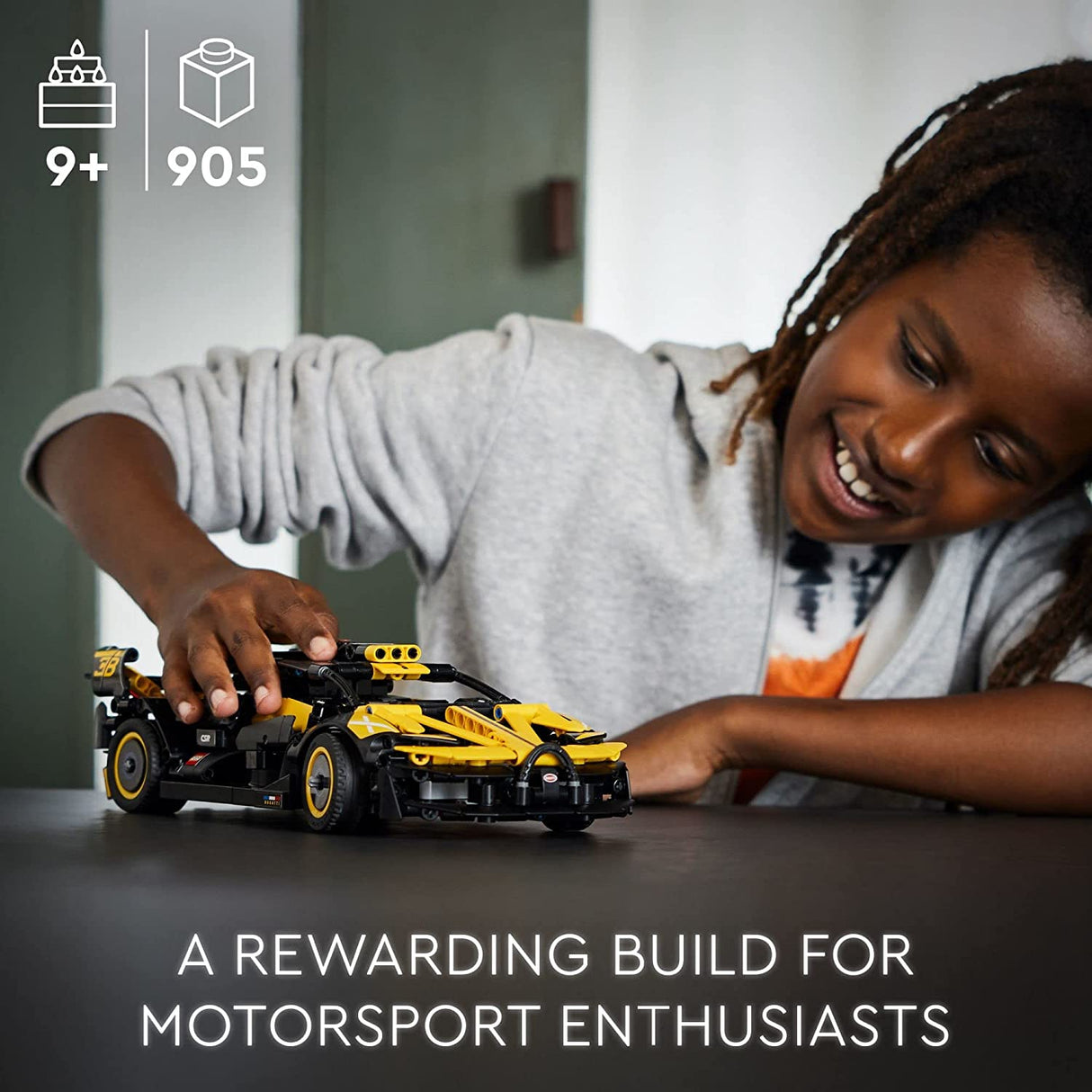 LEGO Technic Bugatti Bolide 42151 Juego de juguetes de construcción para niños, niños y niñas a partir de 9 años (905 piezas)