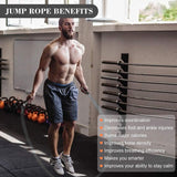 Redify - Cuerda de saltar ponderada para entrenamiento físico (1 libra), cuerda de saltar de velocidad rápida con rodamiento de bolas sin enredos
