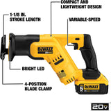 DEWALT 20V MAX* Kit de sierra recíproca inalámbrica, batería de 5 amperios por hora (DCS387P1) - DIGVICE MX