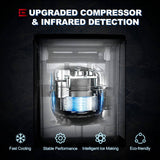 Euhomy Ice Maker Machine Countertop, 26 lbs/24H, 9 cubos listos en 6 minutos, máquina de hielo eléctrica autolimpiante, máquina de hielo portátil compacta con pala de hielo y cesta - DIGVICE MX
