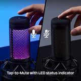 HyperX QuadCast S - Micrófono de condensador USB RGB para PC, PS4, PS5 y Mac, montaje antivibración, 4 patrones polares, filtro pop, control de ganancia, juegos, transmisión, podcasts, Twitch, YouTube, Discord