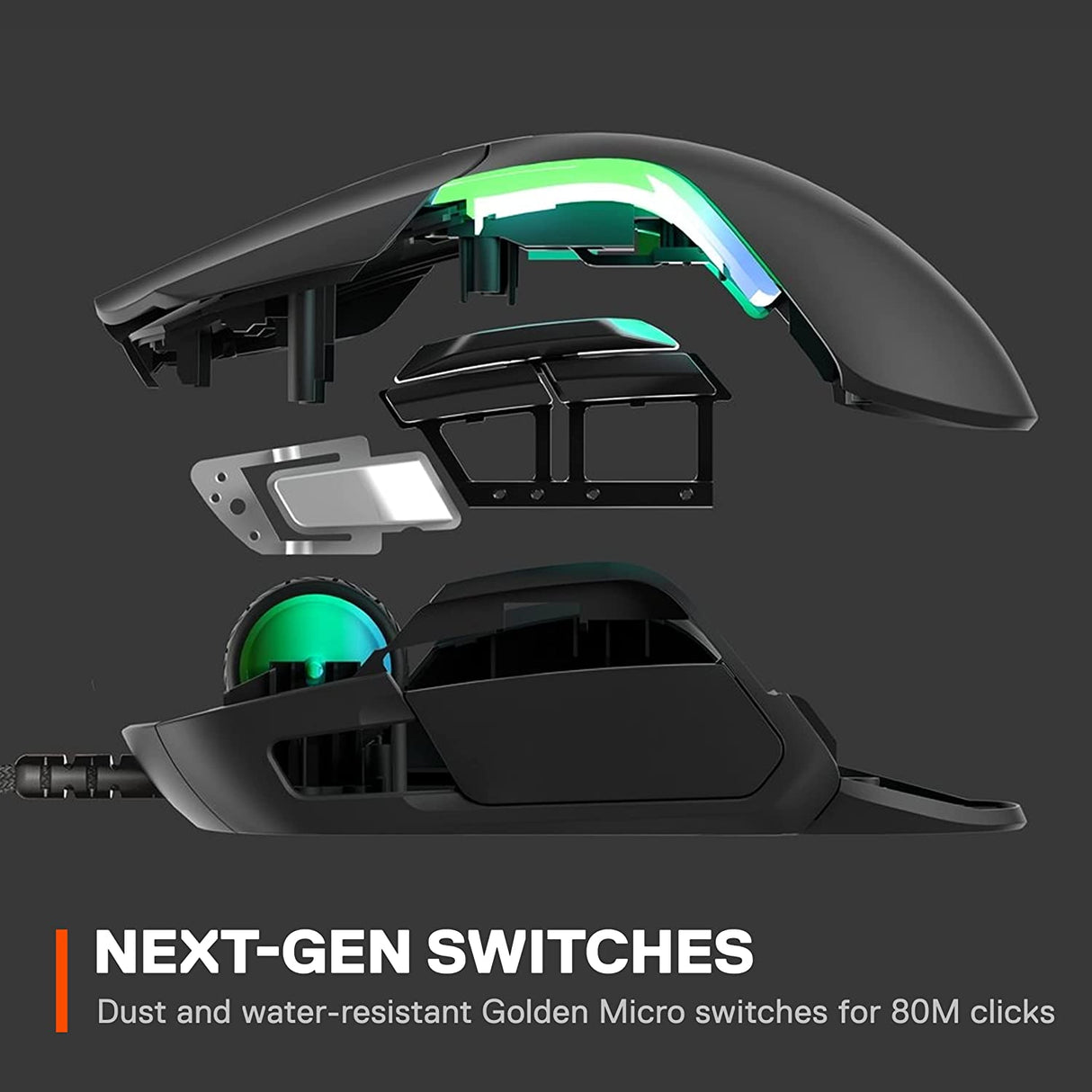 SteelSeries Rival 5 - Ratón para juegos con iluminación PrismSync RGB y 9 botones programables - FPS, MOBA, MMO, Battle Royale - Sensor óptico TrueMove Air de 18,000 CPI - Negro