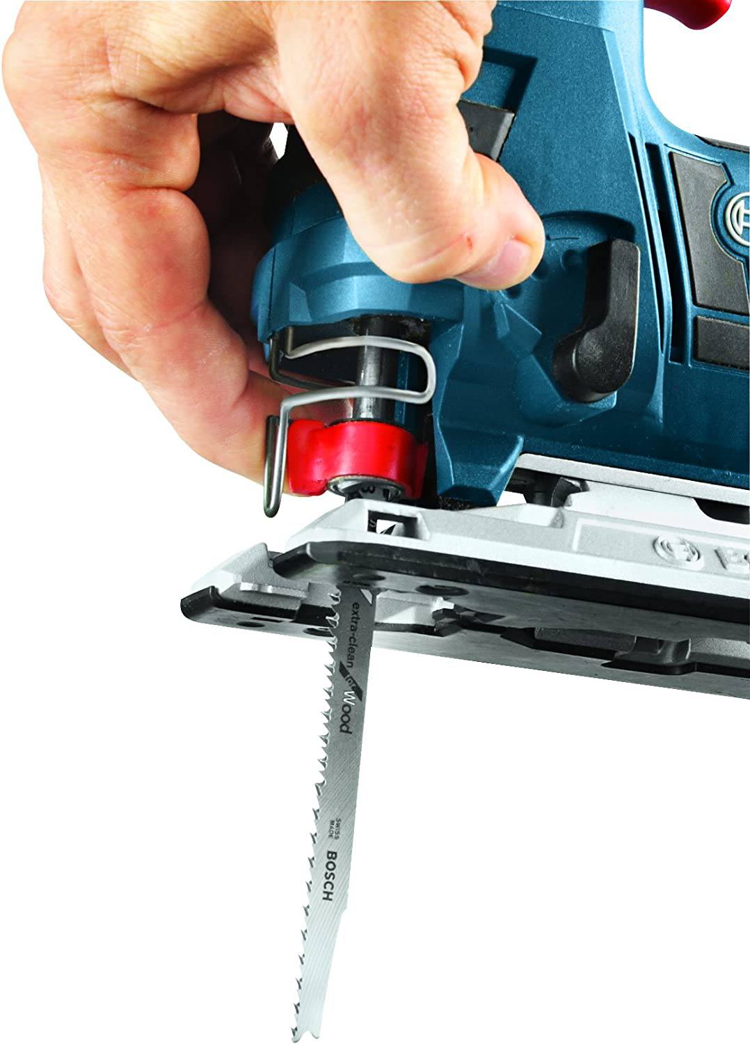 BOSCH JSH180B - Sierra caladora inalámbrica de iones de litio de 18 voltios, herramienta básica, azul - DIGVICE MX