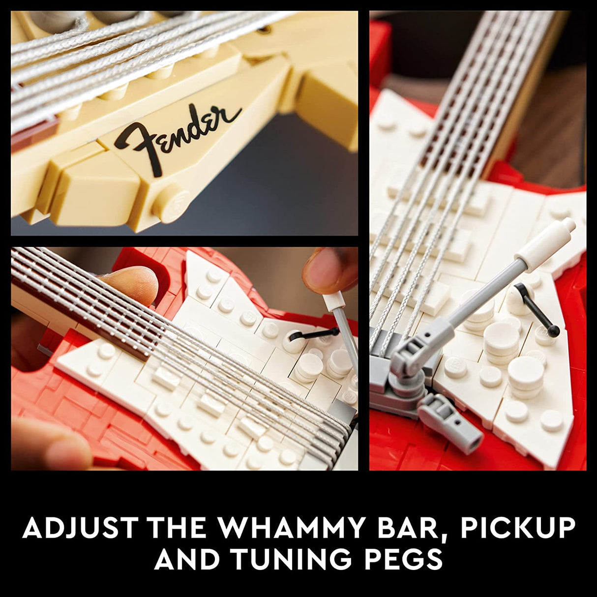 LEGO Ideas Fender Stratocaster 21329 Juego de construcción para adultos (1074 piezas)