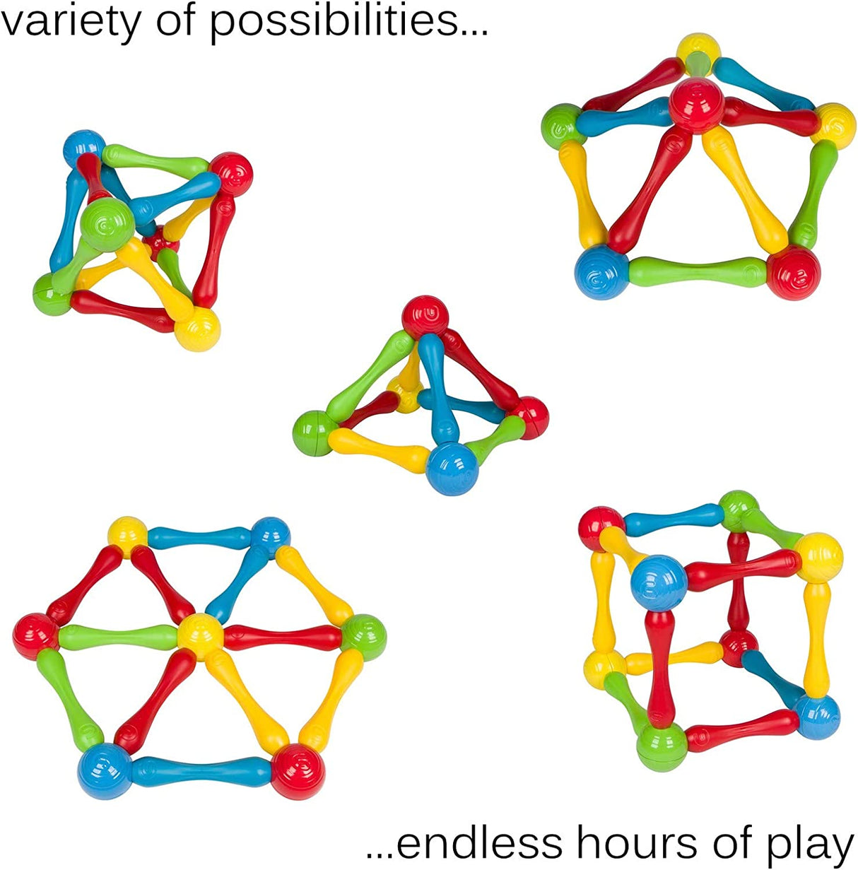 Goobi Juego de construcción de 20 piezas Bloques de construcción grandes Palos de juego de desarrollo STEM Aprendizaje - GJ-20