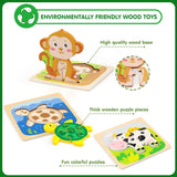 TOY Life Rompecabezas de madera para niños pequeños - ZS01004