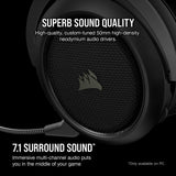 Corsair HS70 Pro Auriculares inalámbricos para juegos - Auriculares con sonido envolvente 7.1 para PC, MacOS, PS5, PS4 - Certificado por Discord - Controladores de 50 mm - Carbono