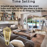 SMARTOTO - Bombilla inteligente WiFi Edison ámbar compatible con Alexa y Google Assistant, vintage regulable E26 ST21 ST64 equivalente a 60 W 2700 K blanco suave no requiere concentrador bombillas LED doradas (1 paquete) - DIGVICE MX