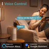 FOSMART - Bombilla inteligente con luz blanca suave, 16 millones de bombillas RGB que cambian de color regulables, funciona con Alexa, Google Home, E26 7,5 W (equivalente a 60 W), solo WiFi de 2,4 GHz, no requiere concentrador (4 unidades) - DIGVICE MX