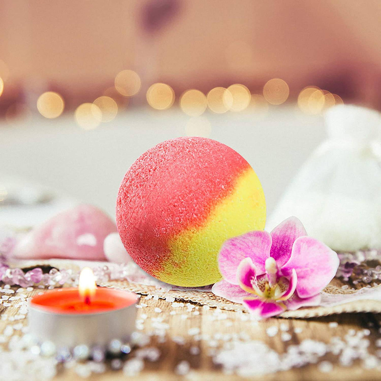Nagaliving - Set de regalo de bombas de baño, 10 bombas de baño de burbujas orgánicas, maravilloso efecto efervescente