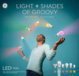 GE LED+ Bombillas que cambian de color, 18 colores y 5 modos de luz, no requiere aplicación o Wi-Fi, mando a distancia incluido, bombilla A19 (1 paquete) - DIGVICE MX