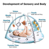 Lupantte Baby Play Gym Activity Mat, Baby Monthly Milestone Gym como fondo fotográfico con 8 juguetes sensoriales + 1 cojín para el cuello Play Gym para el desarrollo múltiple del bebé - DIGVICE MX