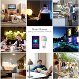 EZSMTIOT  - Bombillas inteligentes, E26 9W 800lm, bombilla LED WiFi A19 RGB que cambia de color, regulable, compatible con Alexa, Google Home, Siri e IFTTT, no requiere concentrador, 1 paquete - DIGVICE MX