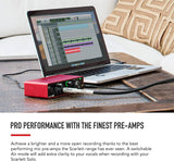 Focusrite Scarlett Interfaz de audio USB Solo de 3.ª generación, para guitarristas, vocalistas, creadores de podcasts o productores: alta fidelidad, grabación con calidad de estudio y todo el software que necesita para grabar