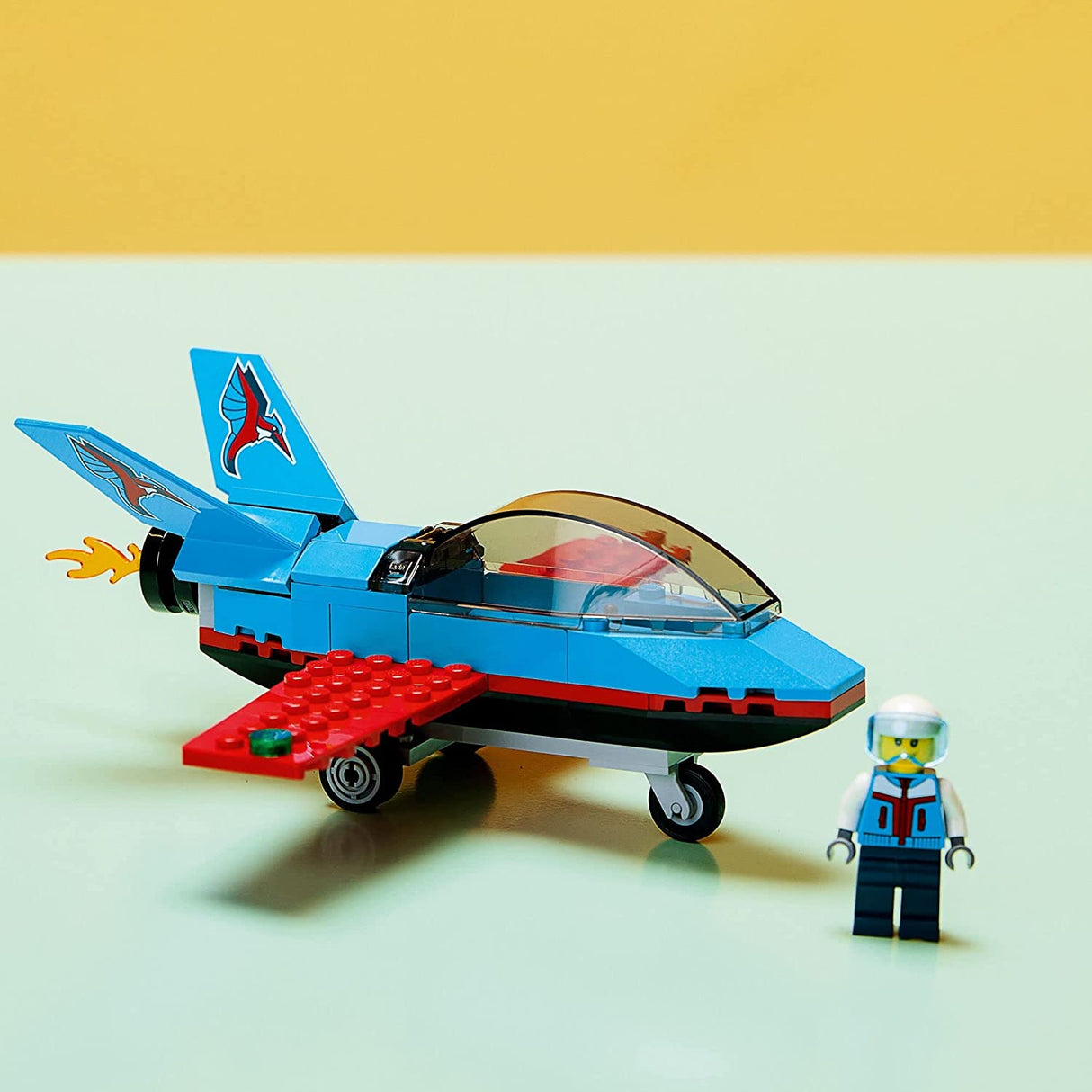 LEGO City Great Vehicles Stunt Plane 60323 Juego de juguetes de construcción para niños, niños y niñas a partir de 5 años (59 piezas)