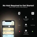 Bombilla de vela LED Philips Hue White Ambiance E12, compatible con Bluetooth y Zigbee (Hue Hub opcional), funciona con Alexa y Google Assistant - DIGVICE MX