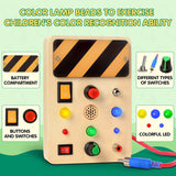 POLKRANE Tablero ocupado con luz LED, juguetes sensoriales para niños pequeños - POL-POL-DE-MB-01