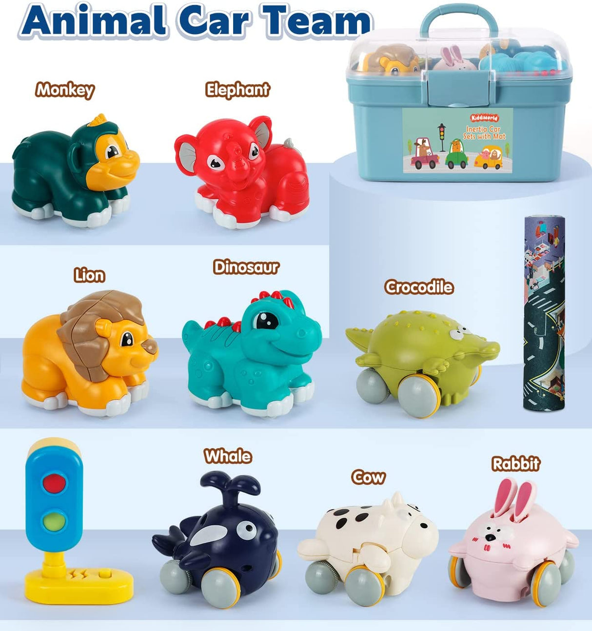 Kiddiworld Juguetes de coche de animales - B0B8YTLM3B