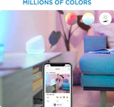 WiZ Connected Squire Paquete de 2 lámparas de mesa portátile , WiFi habilitado, 16 millones de colores, compatible con Alexa y Google Home Assistant, no requiere concentrador - DIGVICE MX