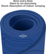 LERYG - Colchoneta de cuerda para saltar de 0.315 in, resistente, antideslizante, con bolsa de transporte para suelo de gimnasio en casa (55 x 24 pulgadas)
