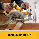 Sierra circular DEWALT 20V MAX 7-1/4 pulgadas con freno, solo herramienta, inalámbrica (DCS570B) - DIGVICE MX