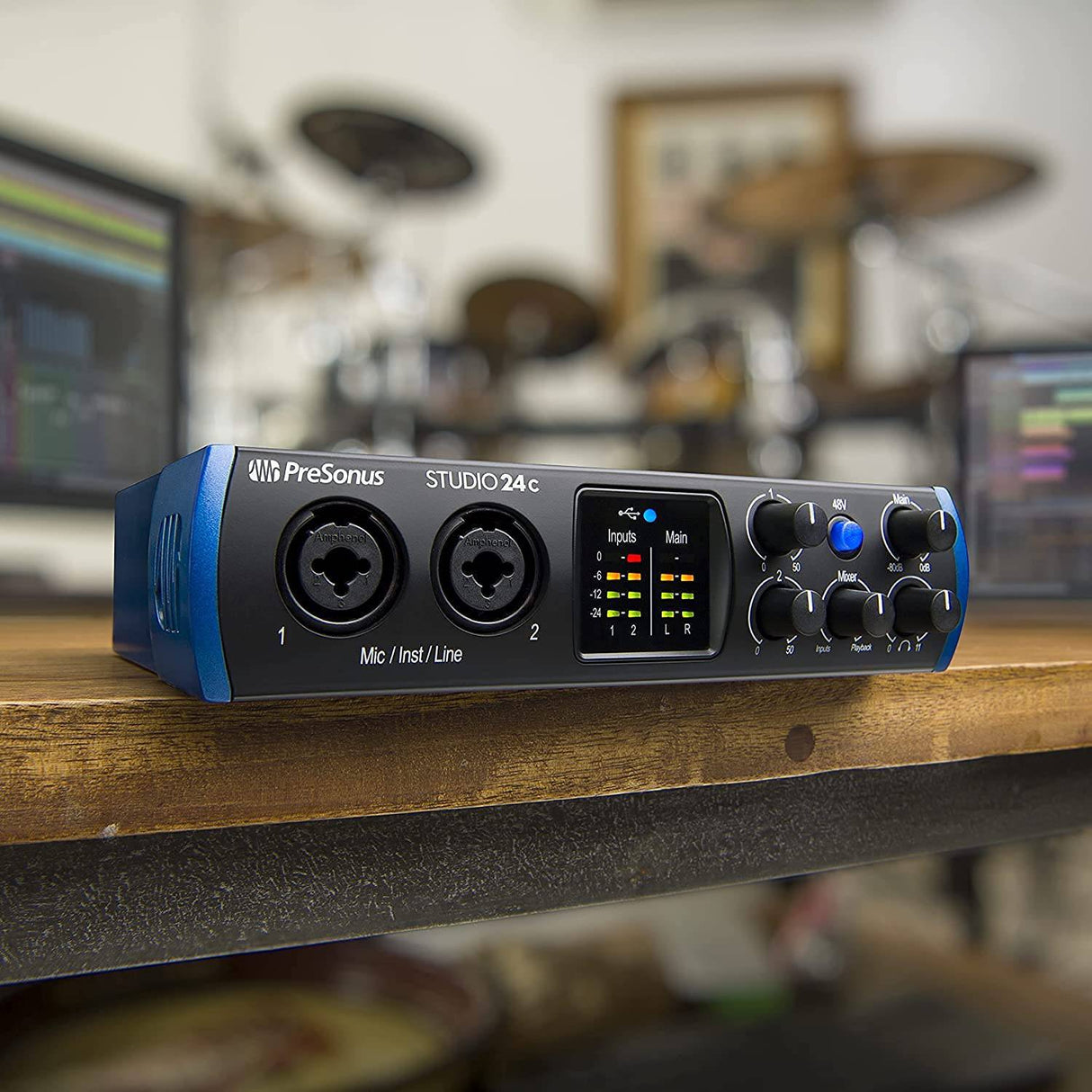 PreSonus Studio 24c 2x2, 192 kHz, interfaz de audio USB con Studio One Artist y software de grabación DAW Ableton Live Lite