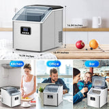 FREE VILLAGE - Encimera para hacer hielo: autolimpieza automática de 40 libras/24 horas, 24 cubitos de hielo en 13 minutos - DIGVICE MX