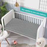 BILOBAN - Protector de colchón para Pack n Play impermeable, Premium acolchado 39" X 27" apto para colchón de bebé plegable y Playard, mini cuna portátil, gris - DIGVICE MX