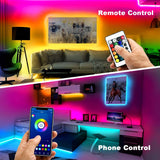 PHOPOLLO Tira de luces LED con Bluetooth de 65.6 pies, 5050 luces LED que cambian de color para dormitorio, decoración de cocina, control de aplicaciones y sincronización de música - DIGVICE MX