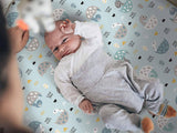 GRSSDER Stretch Ultra Soft Jersey Knit Pack n Play Juego de sábanas bajeras, paquete de 2. Sábanas portátiles/mini cunas Playards, dinosaurios felices para niñas y niños - DIGVICE MX