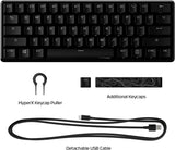 HyperX Alloy Origins 60 - Teclado mecánico para juegos, factor de forma ultracompacto del 60 %, teclas PBT de doble disparo, retroiluminación LED RGB, compatible con el software NGENUITY - Interruptor rojo HyperX lineal