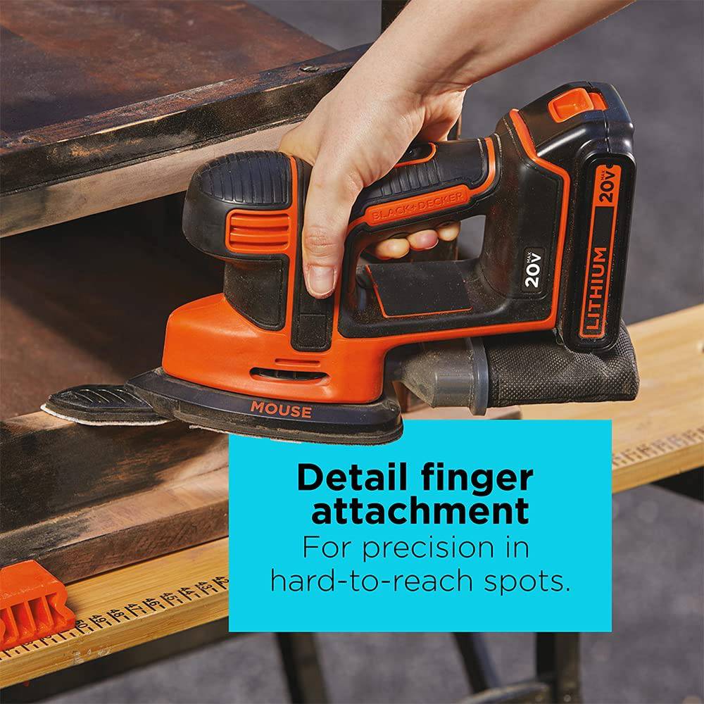 BLACK+DECKER - Lijadora de hojas  20V MAX* (BDCMS20C) - DIGVICE MX