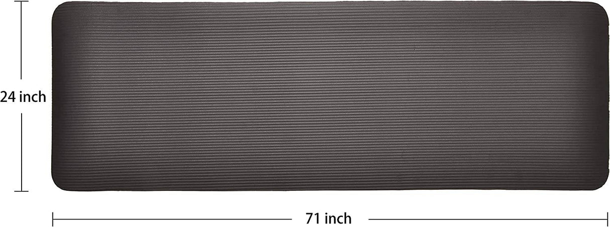 BalanceFrom - Tapete de yoga para ejercicios antidesgarro de alta densidad extra gruesa de 1 pulgada con correa de transporte