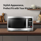 Toshiba - Horno de microondas EM925A5A-SS con modo ECO de encendido/apagado de sonido e iluminación LED, 0.9 Cu. pies/900 W, acero inoxidable - DIGVICE MX